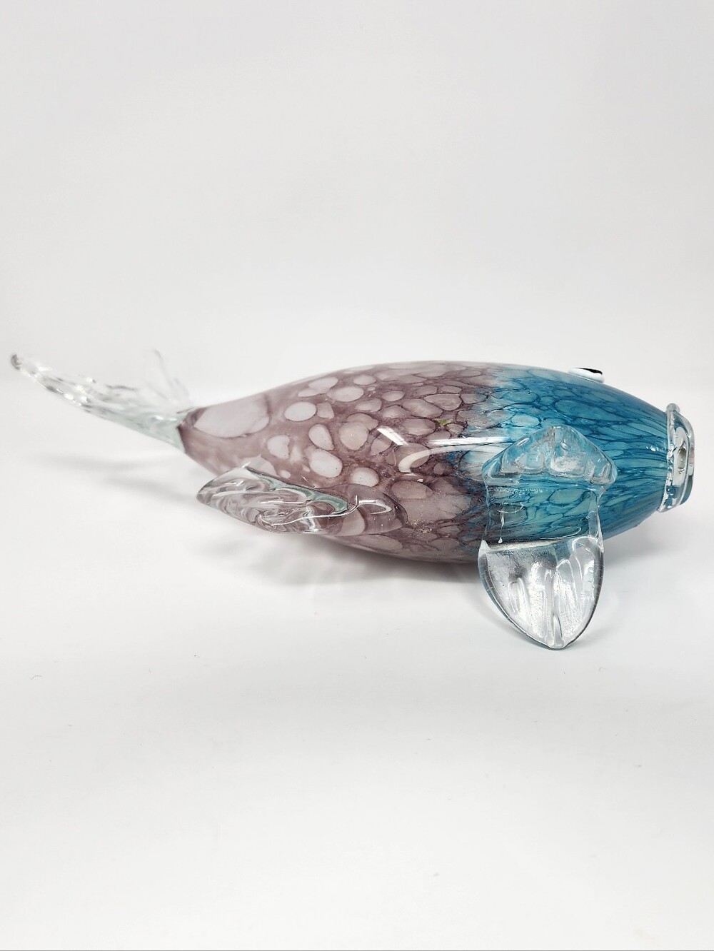 Vintage Handblown Blue and Purple Art Glass Fish - Picture 9 of 10